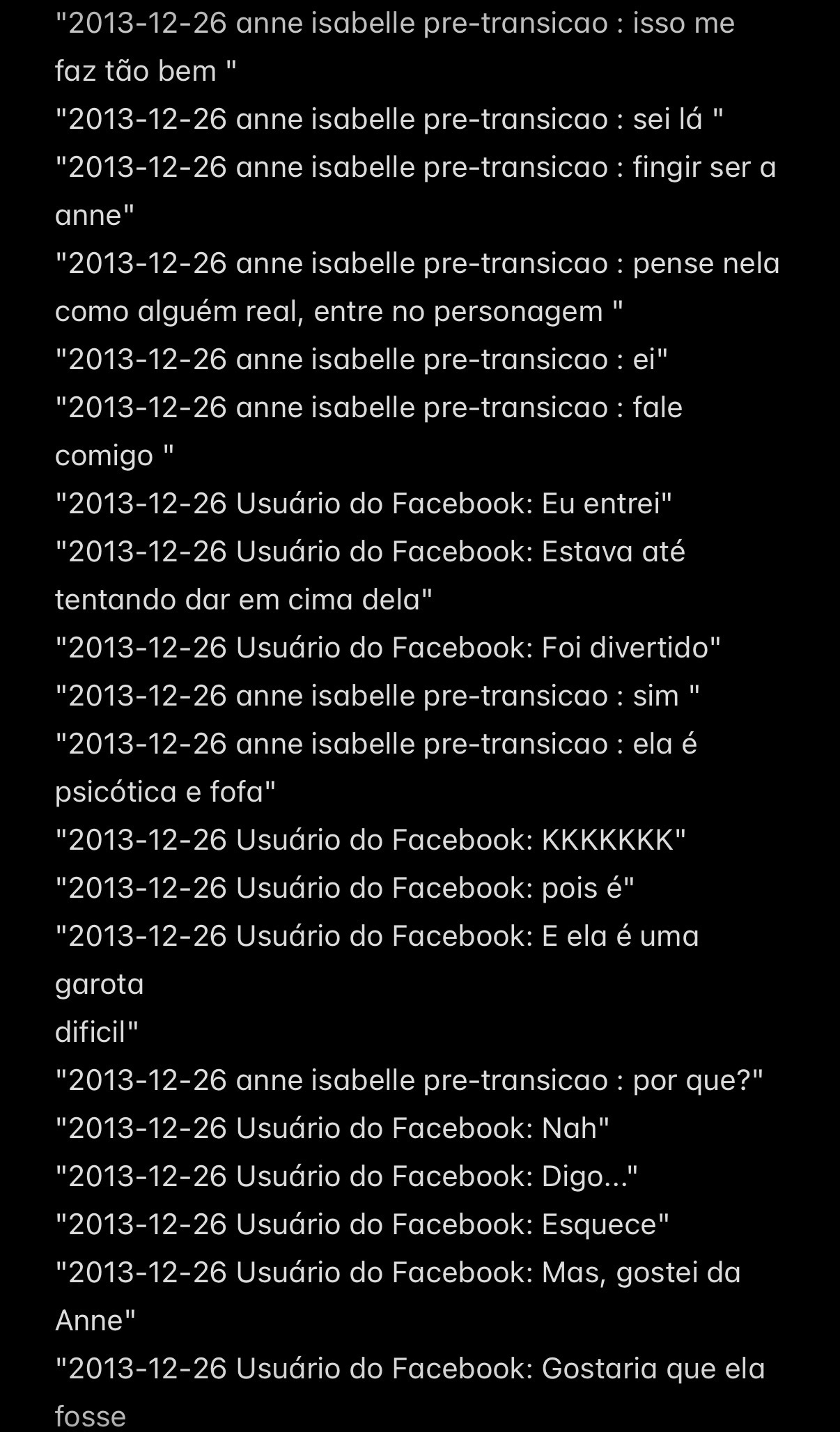 conversa no Facebook